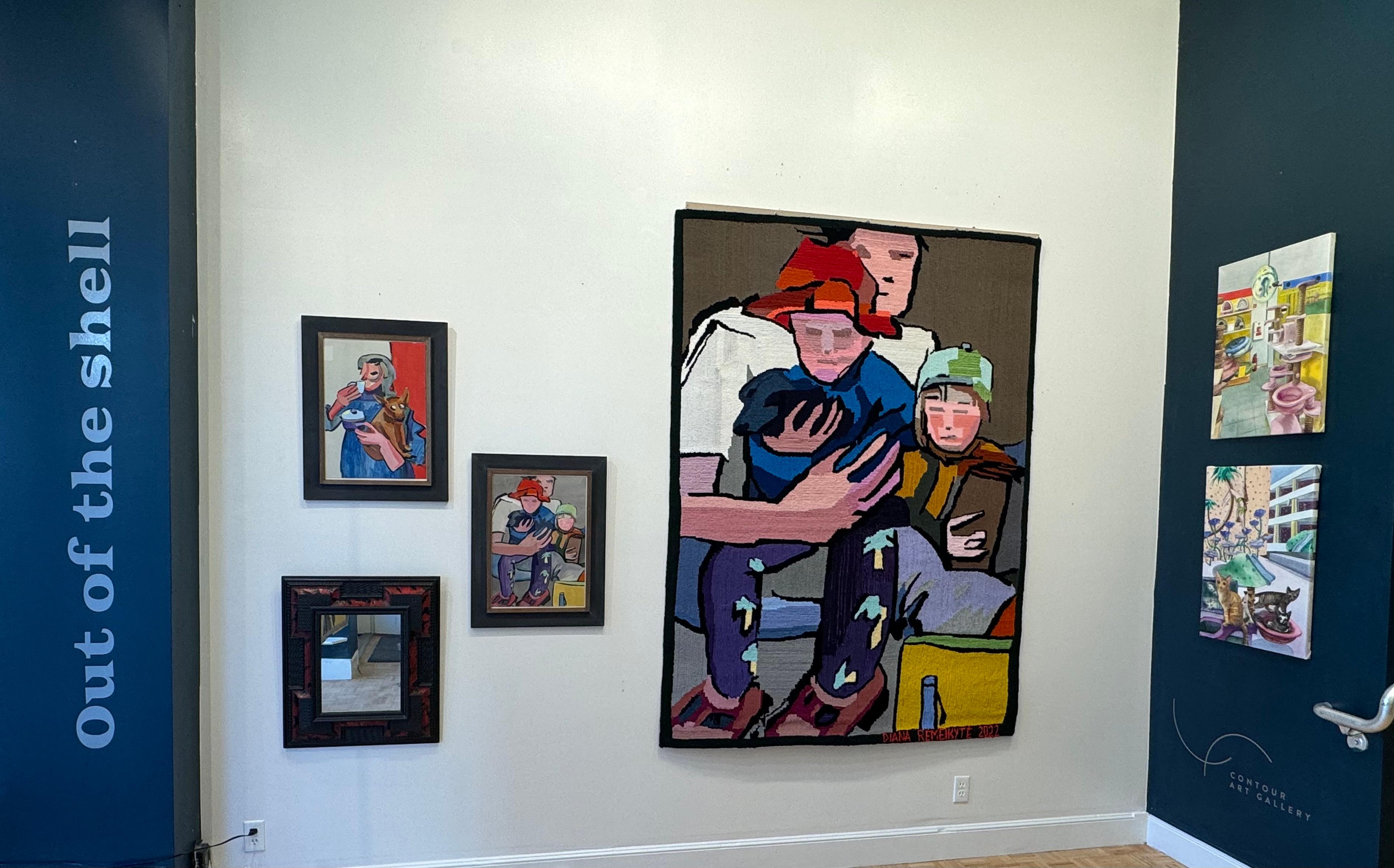 Œuvre d'art textile figurative 