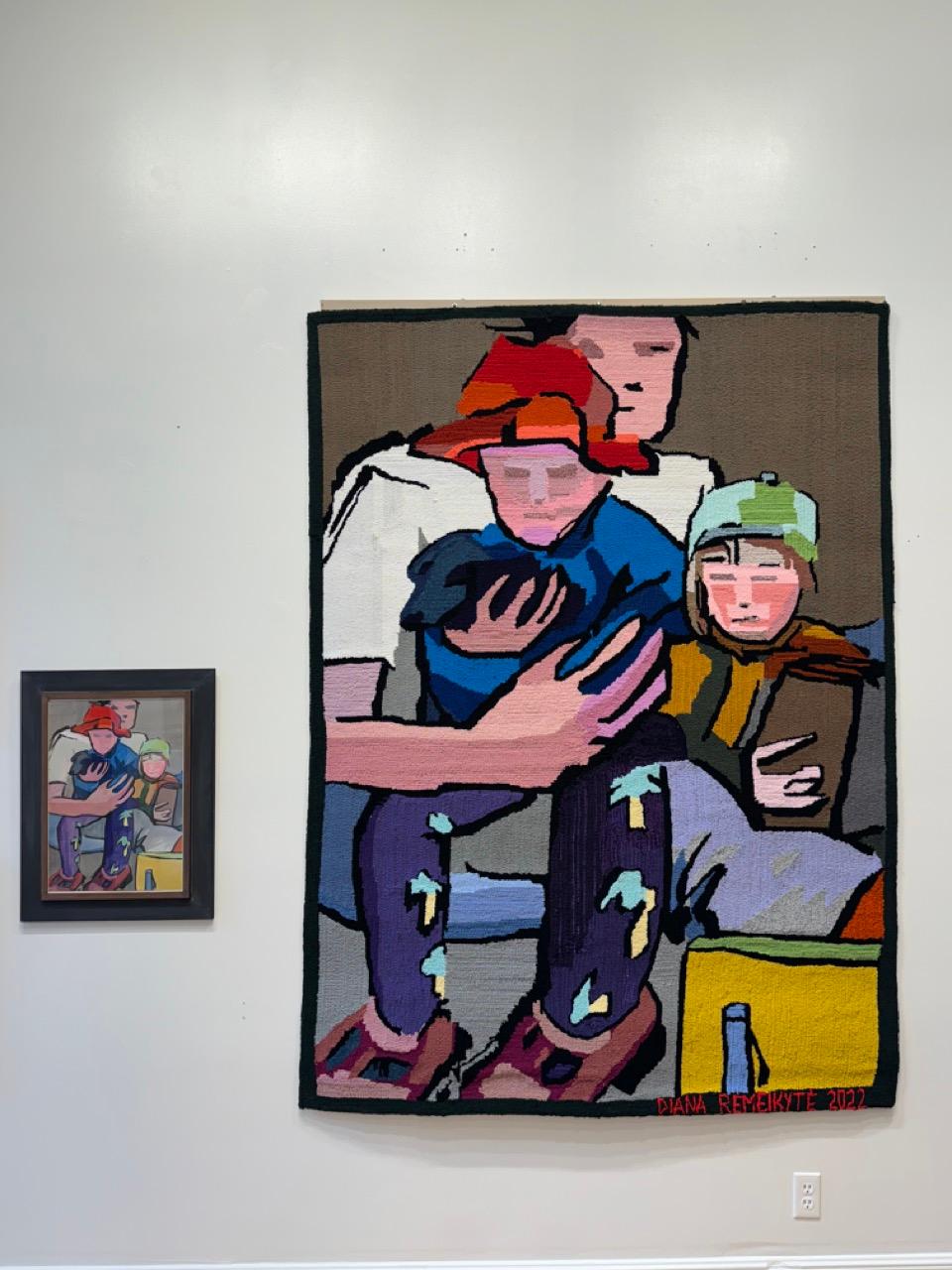 Œuvre d'art textile figurative 