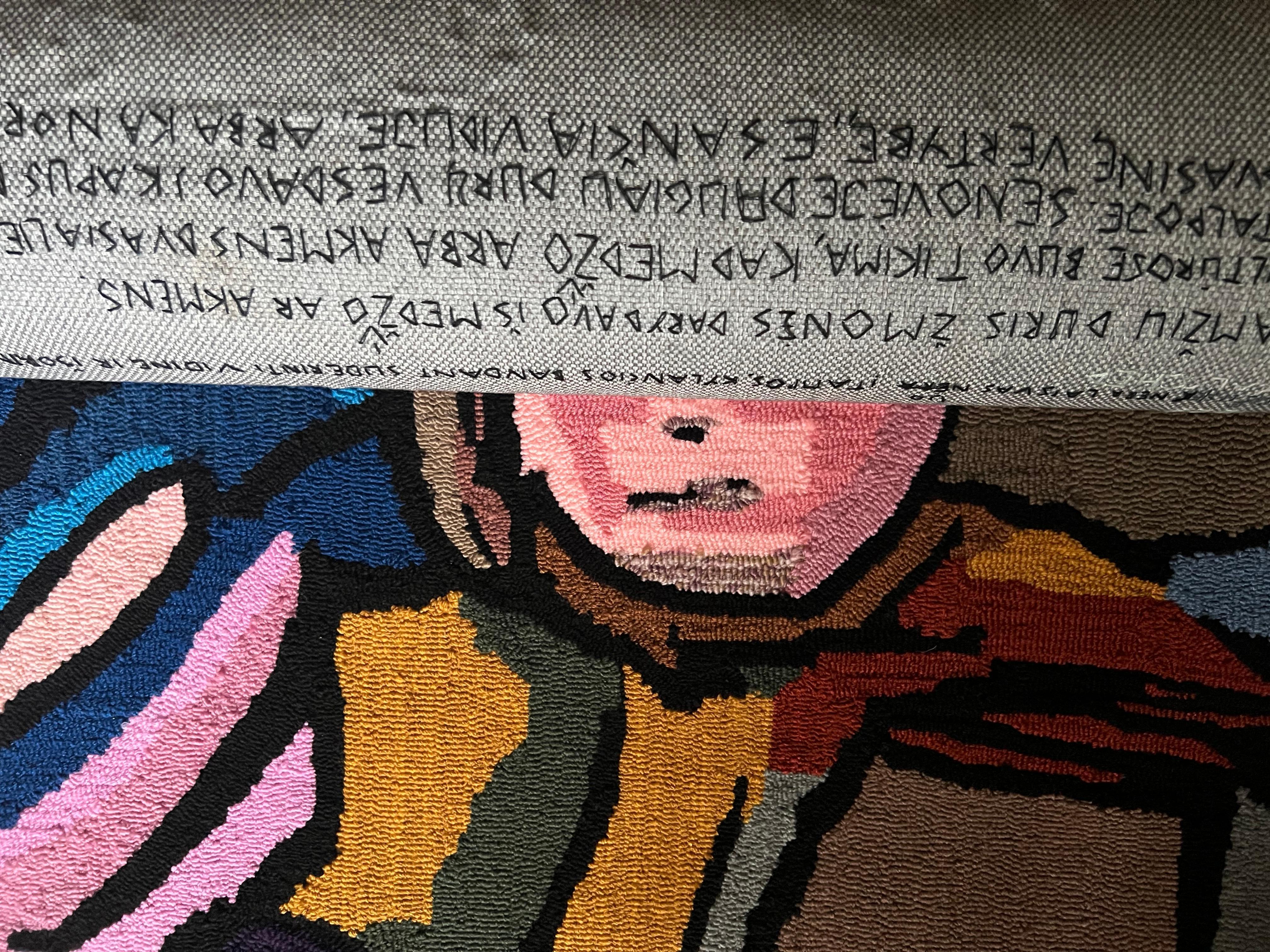 Œuvre d'art textile figurative 