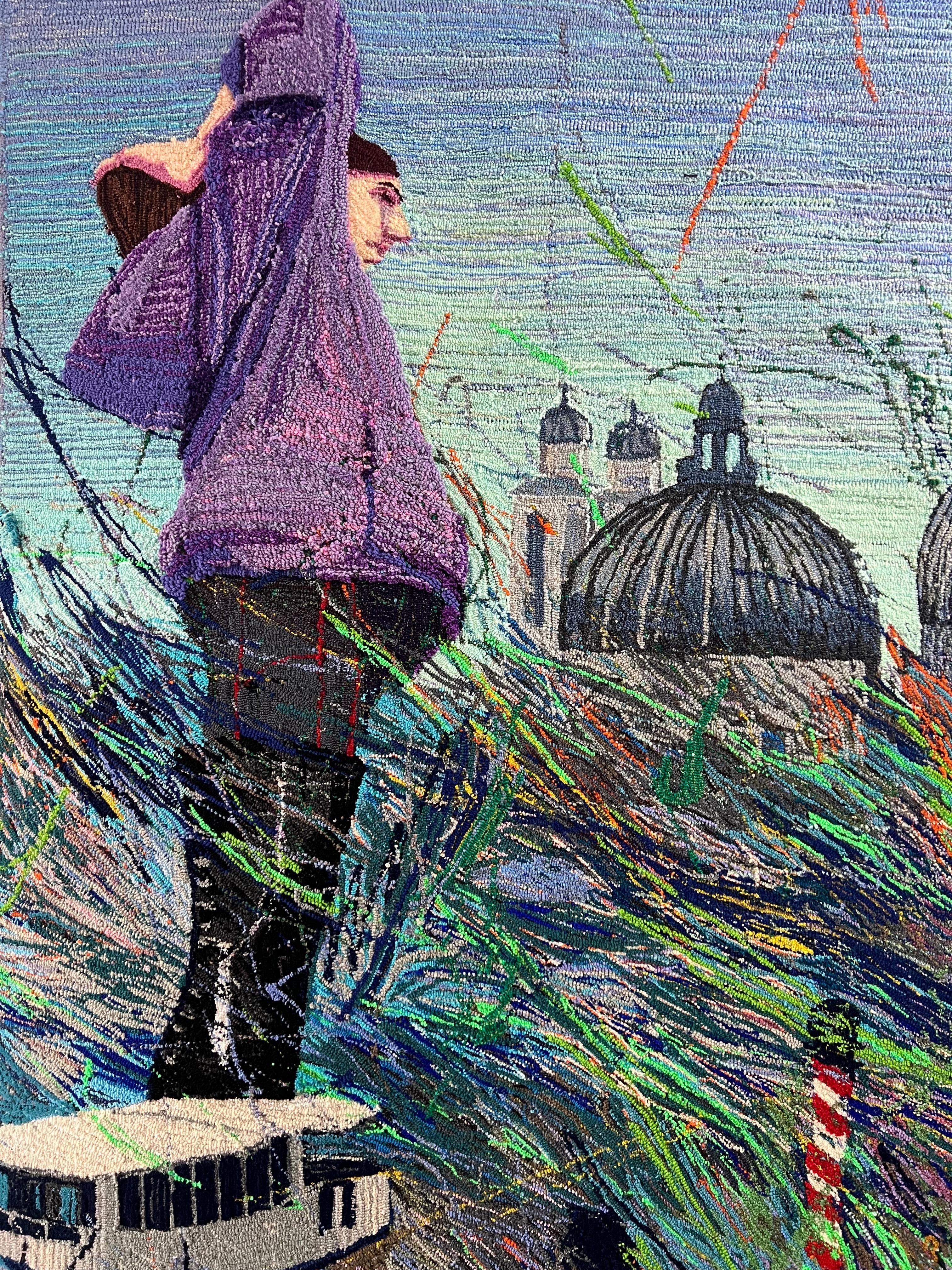 Figurative Textile Artwork by Contemporary Artist - Venice Architecture For Sale 2