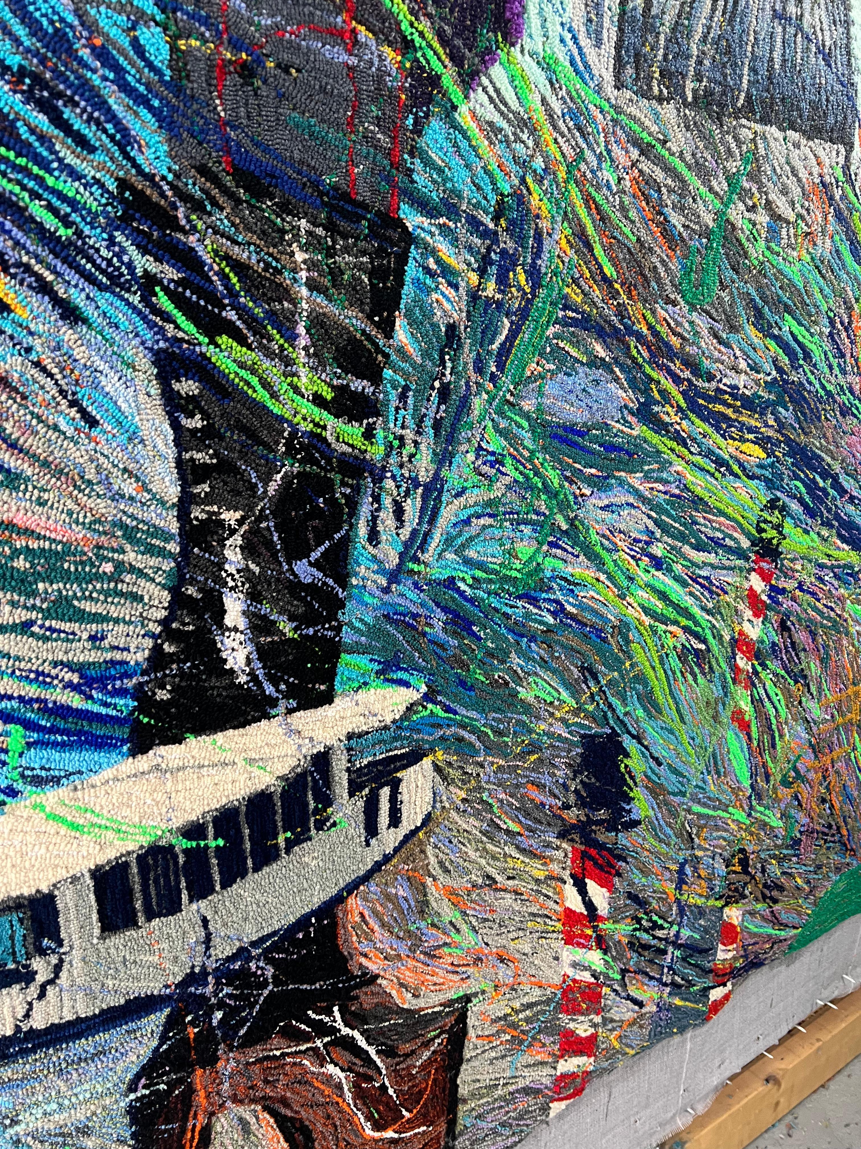 Figurative Textile Artwork by Contemporary Artist - Venice Architecture For Sale 3