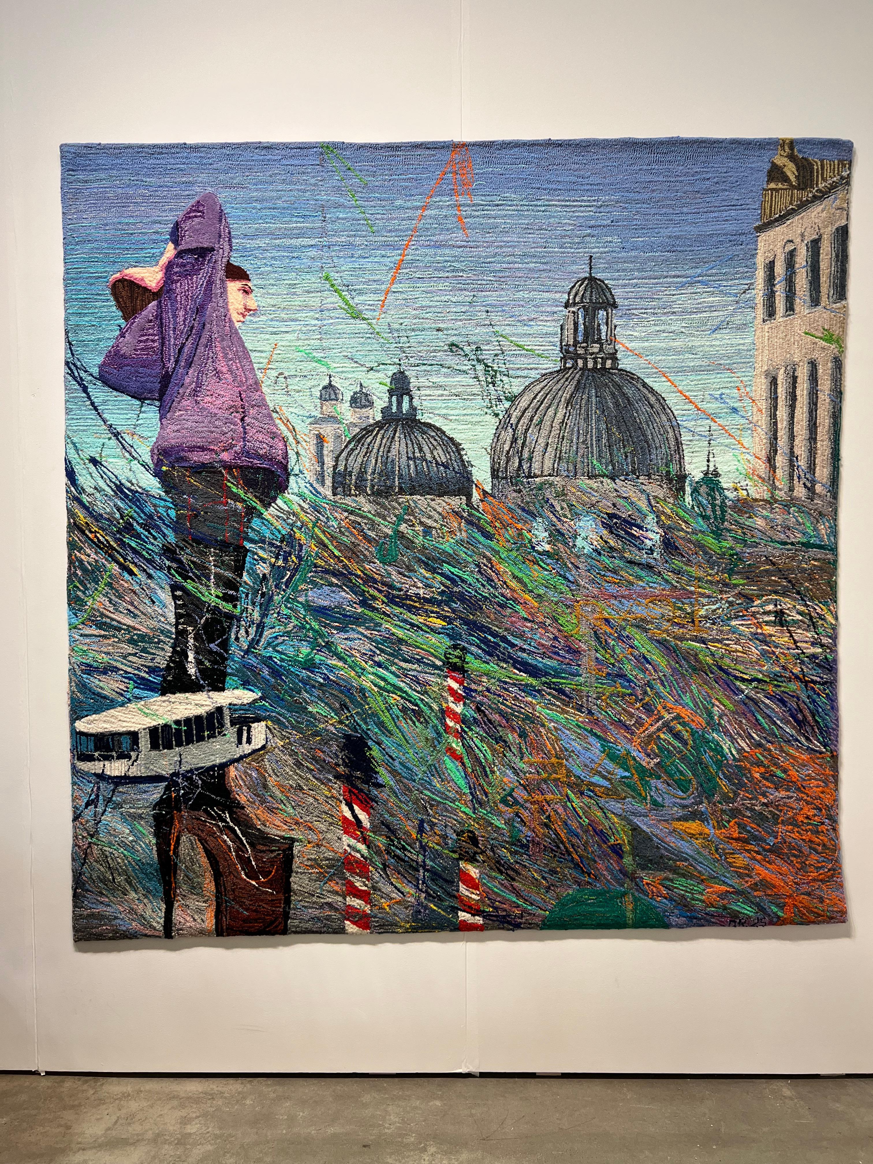 Figurative Textile Artwork by Contemporary Artist - Venice Architecture For Sale 7