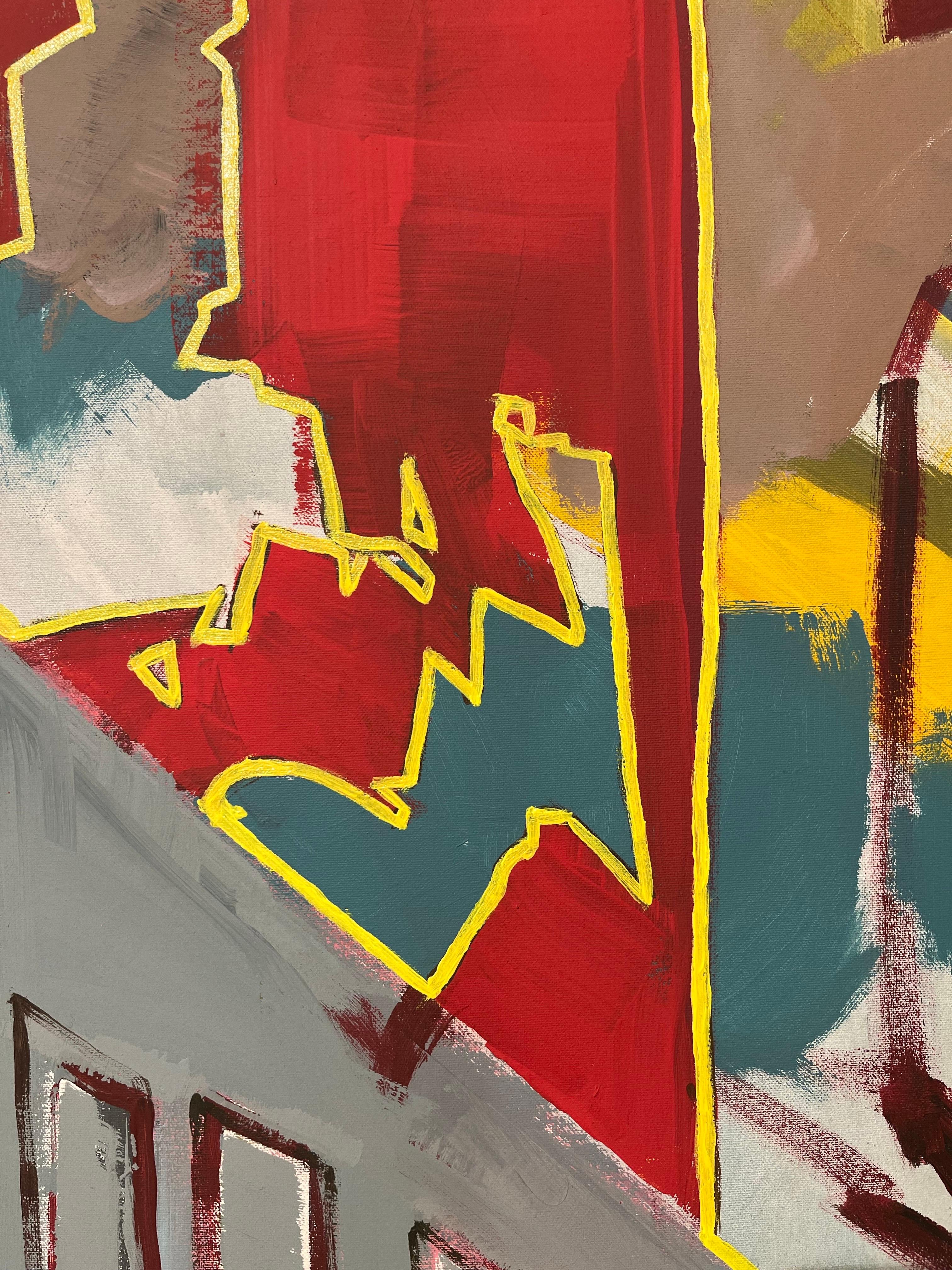 Buntes helles Öl auf Leinwand Gemälde 