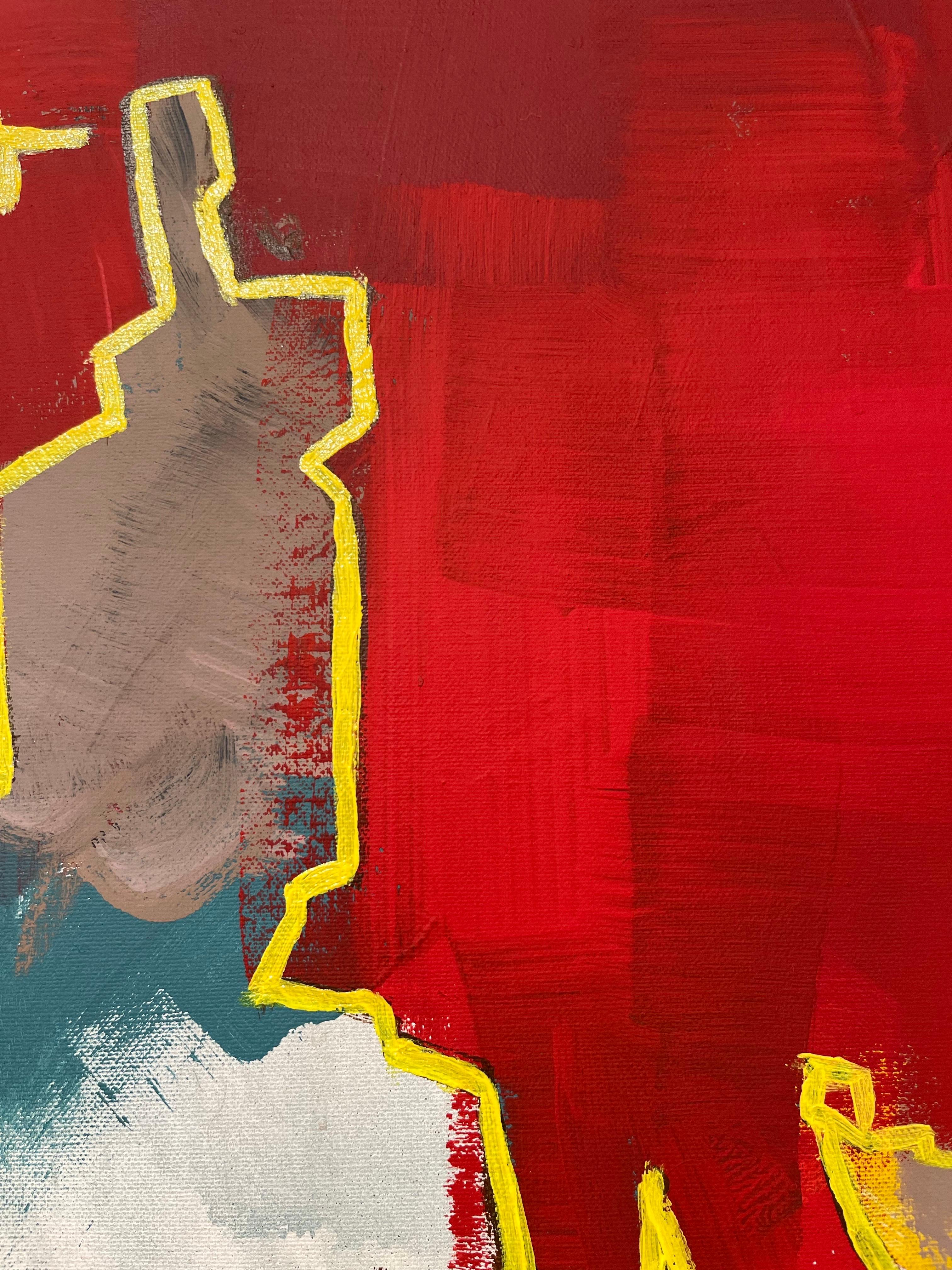 Buntes helles Öl auf Leinwand Gemälde 