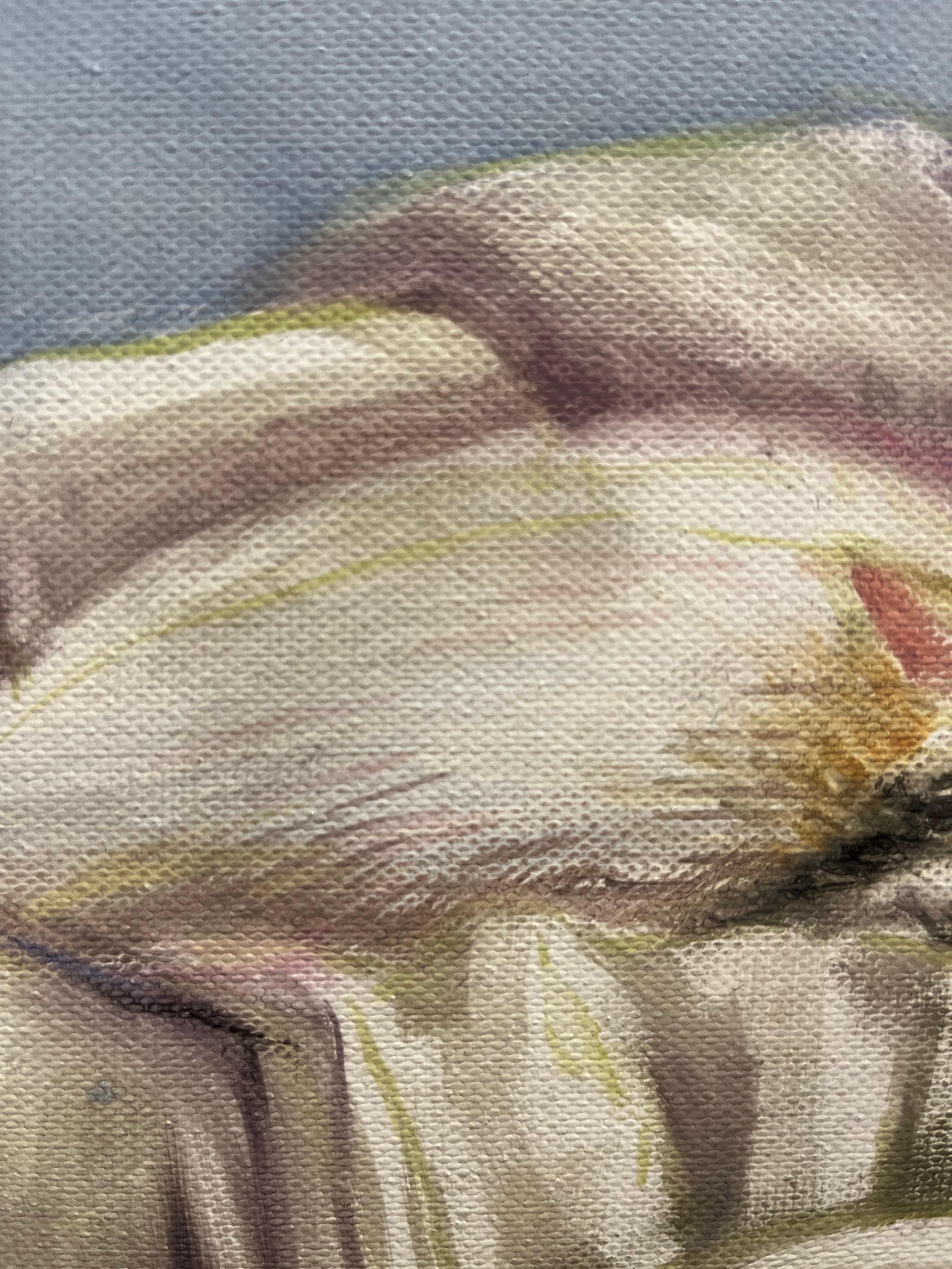 Pastell-Realismus, Intimes Haustierporträt, Öl auf Leinwand (Zeitgenössisch), Painting, von Diana Remeikyte