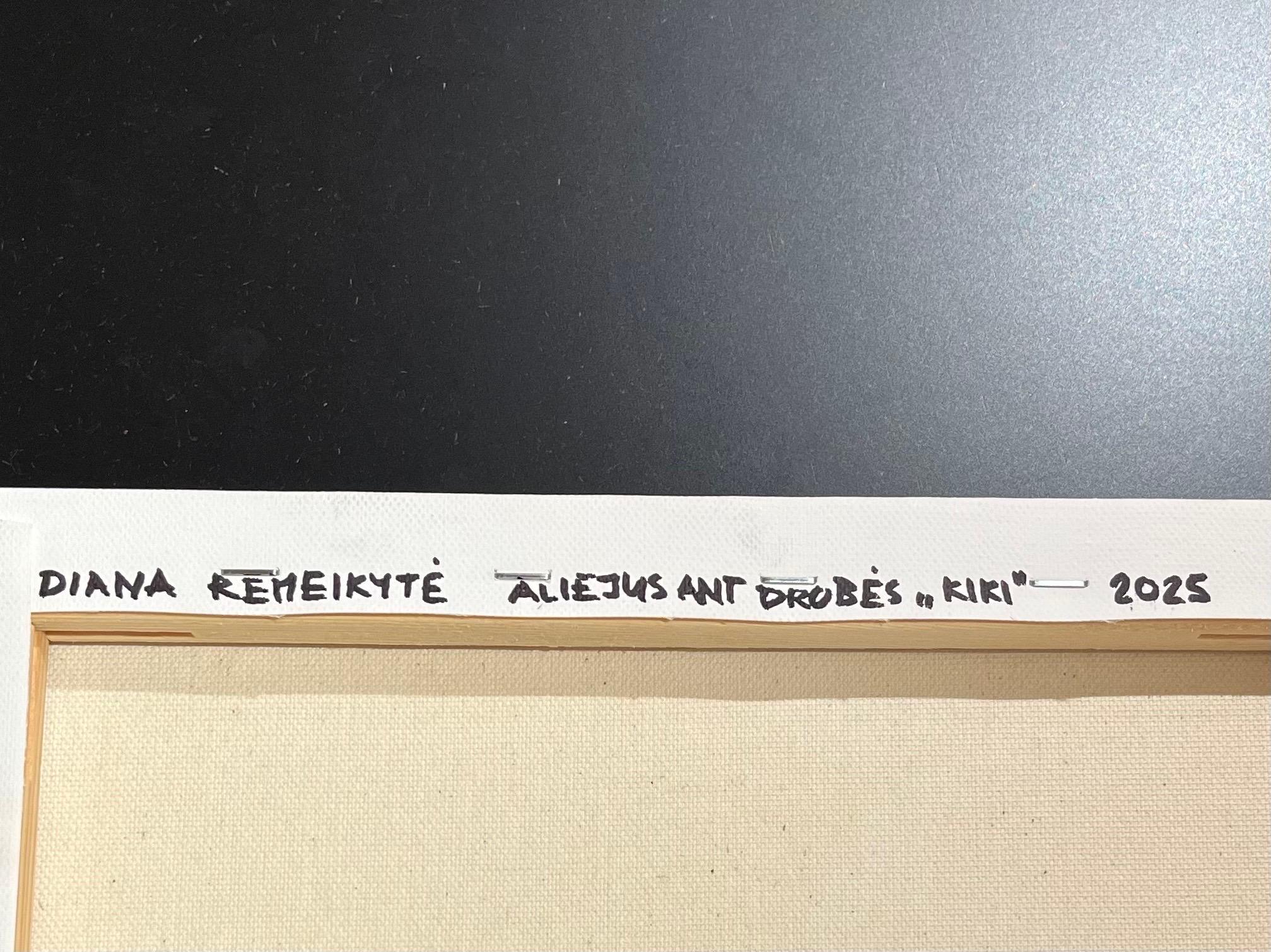 Pastell-Realismus, Intimes Haustierporträt, Öl auf Leinwand im Angebot 3