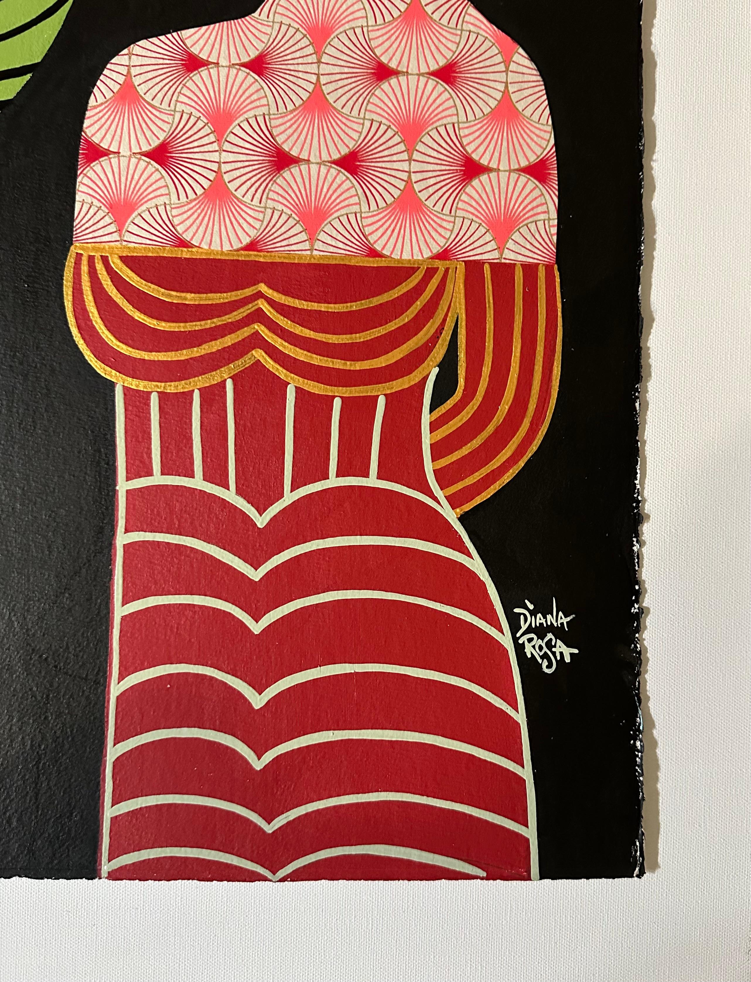 Connection, Originalgemälde (Pop-Art), Mixed Media Art, von Diana Rosa