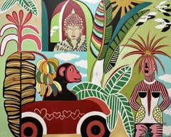 Banana Express, Painting, Acrylic on Canvas