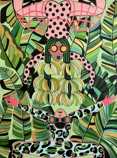 Banana lovers, Painting, Acrylic on Canvas