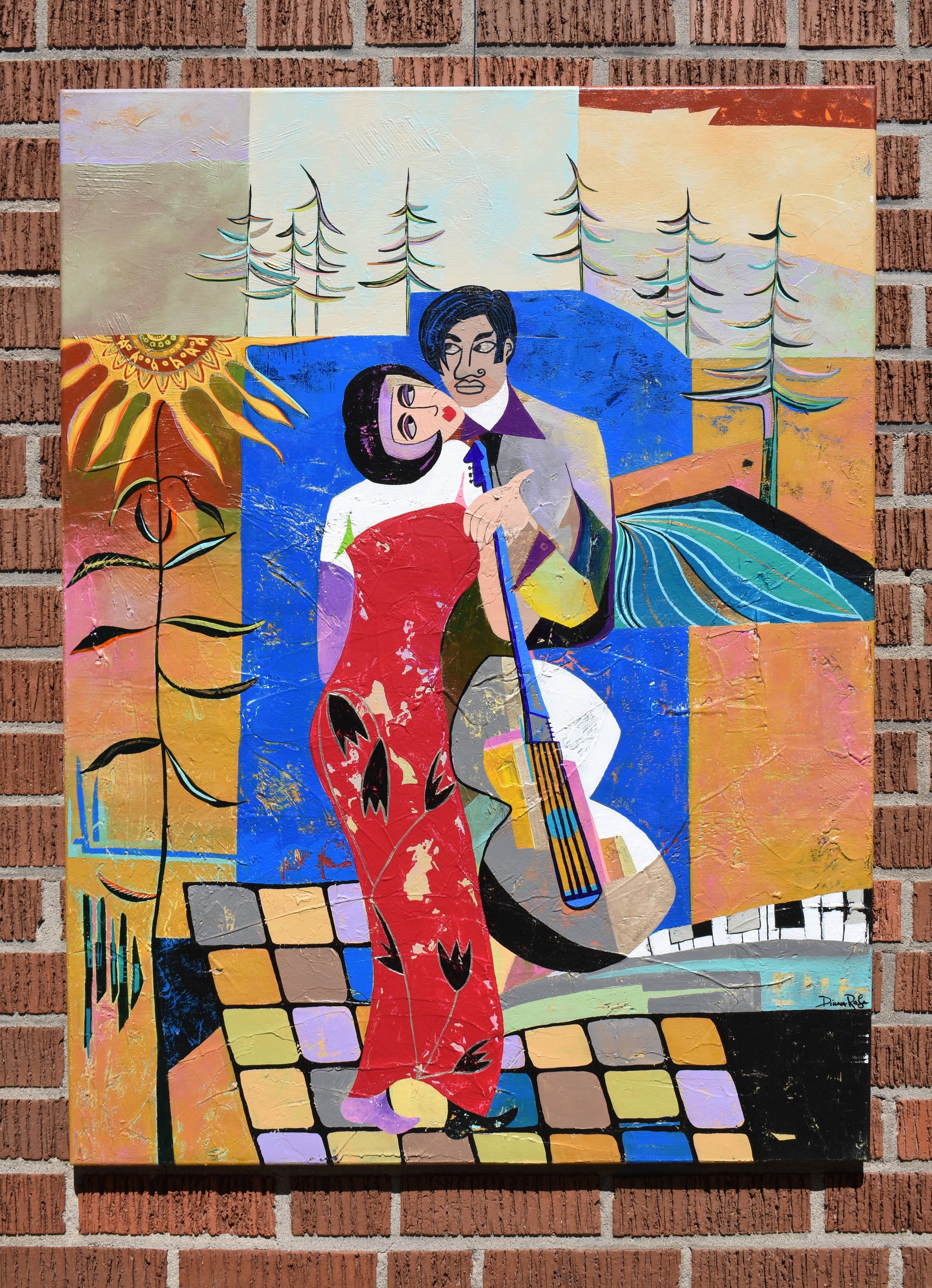 Bohème Liebe (Zeitgenössisch), Painting, von Diana Rosa