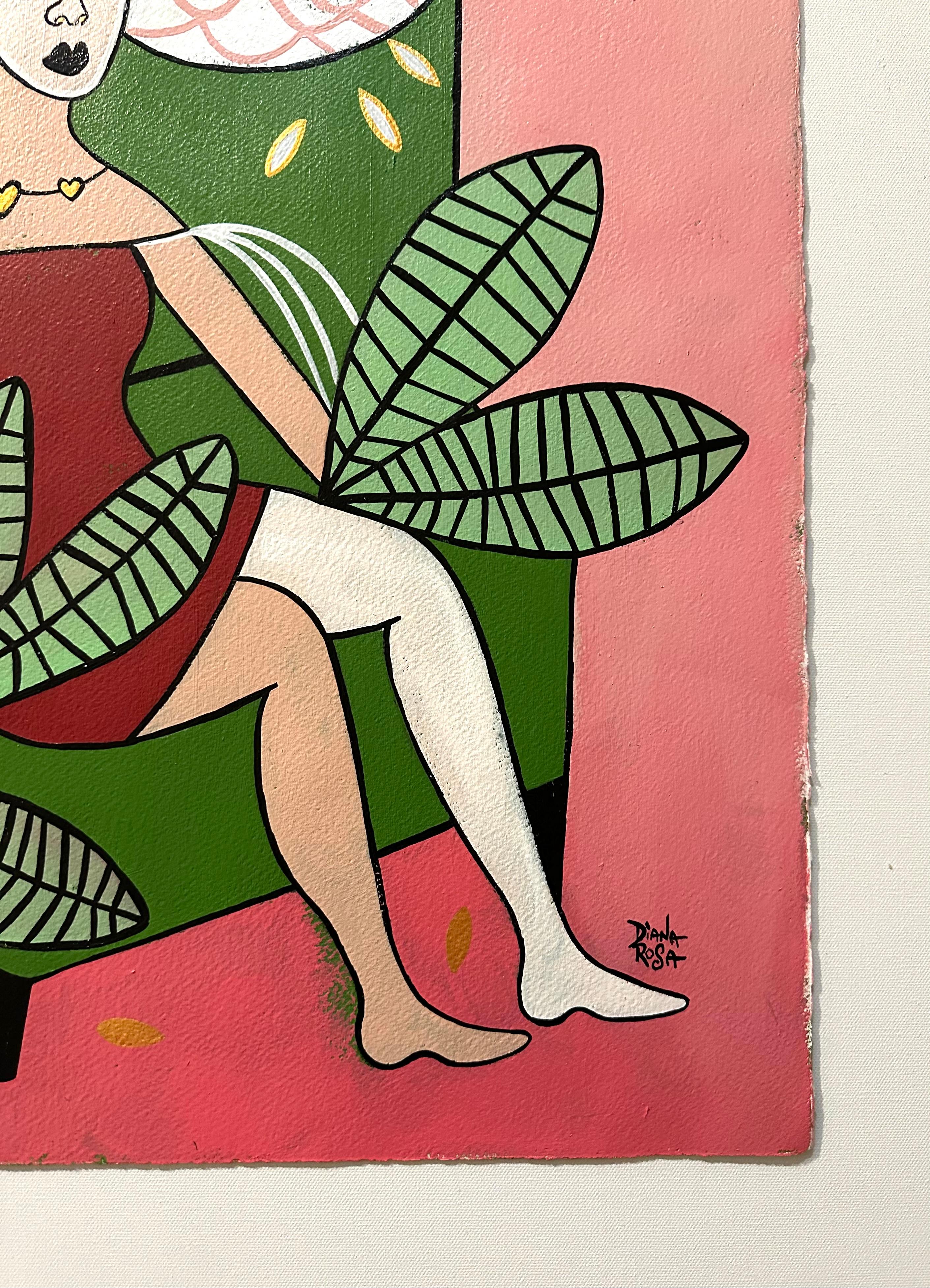 Silla Flamingo, Pintura original - Painting de Diana Rosa