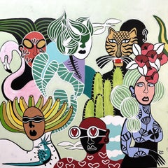 Free souls #2, Painting, Acrylic on Canvas