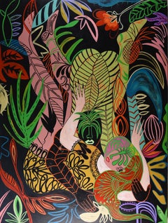 Jungle love, Painting, Acrylic on Canvas