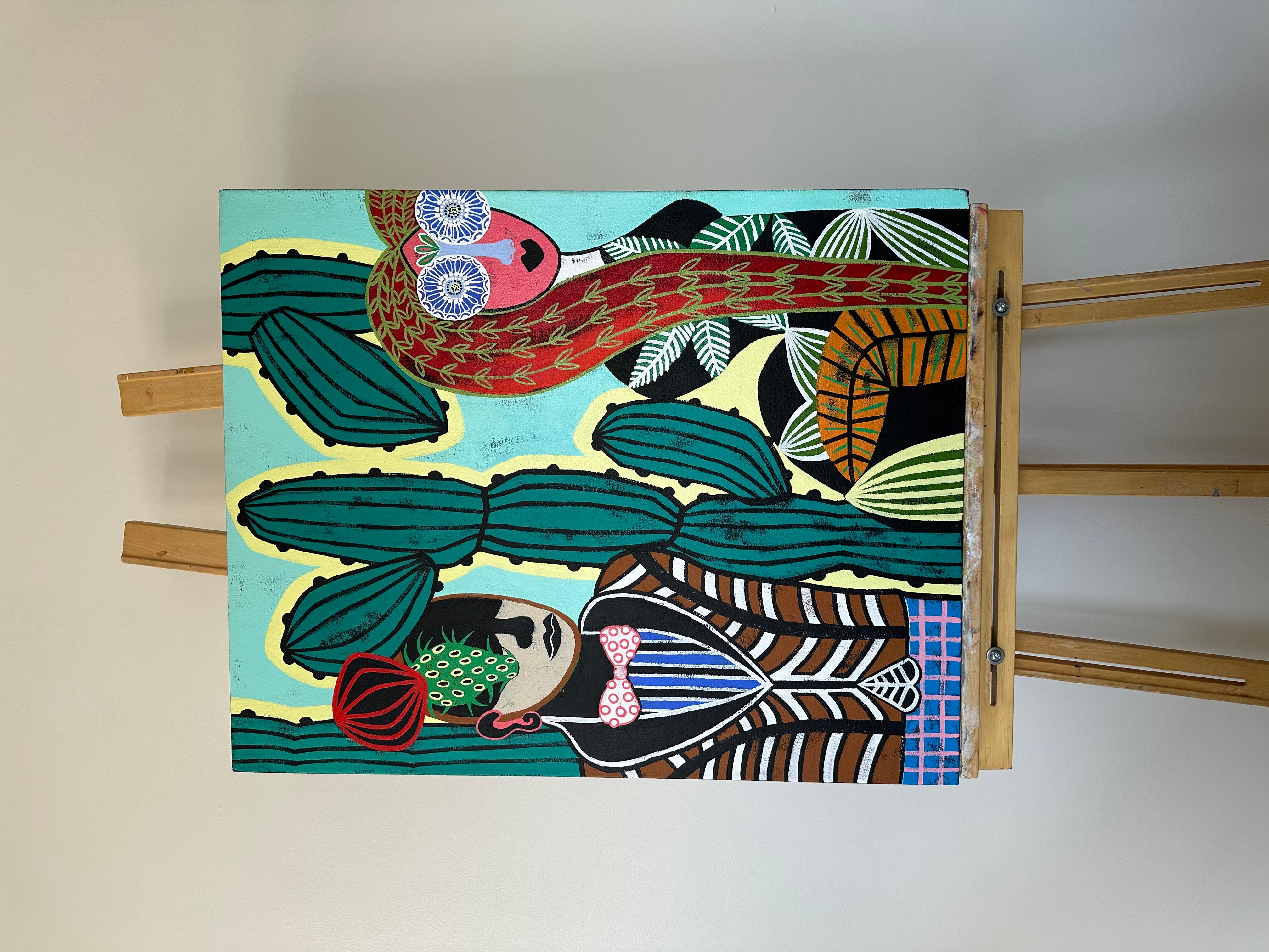 Passeggiata nella Jungling #1, Pittura originale - Painting Surrealismo di Diana Rosa