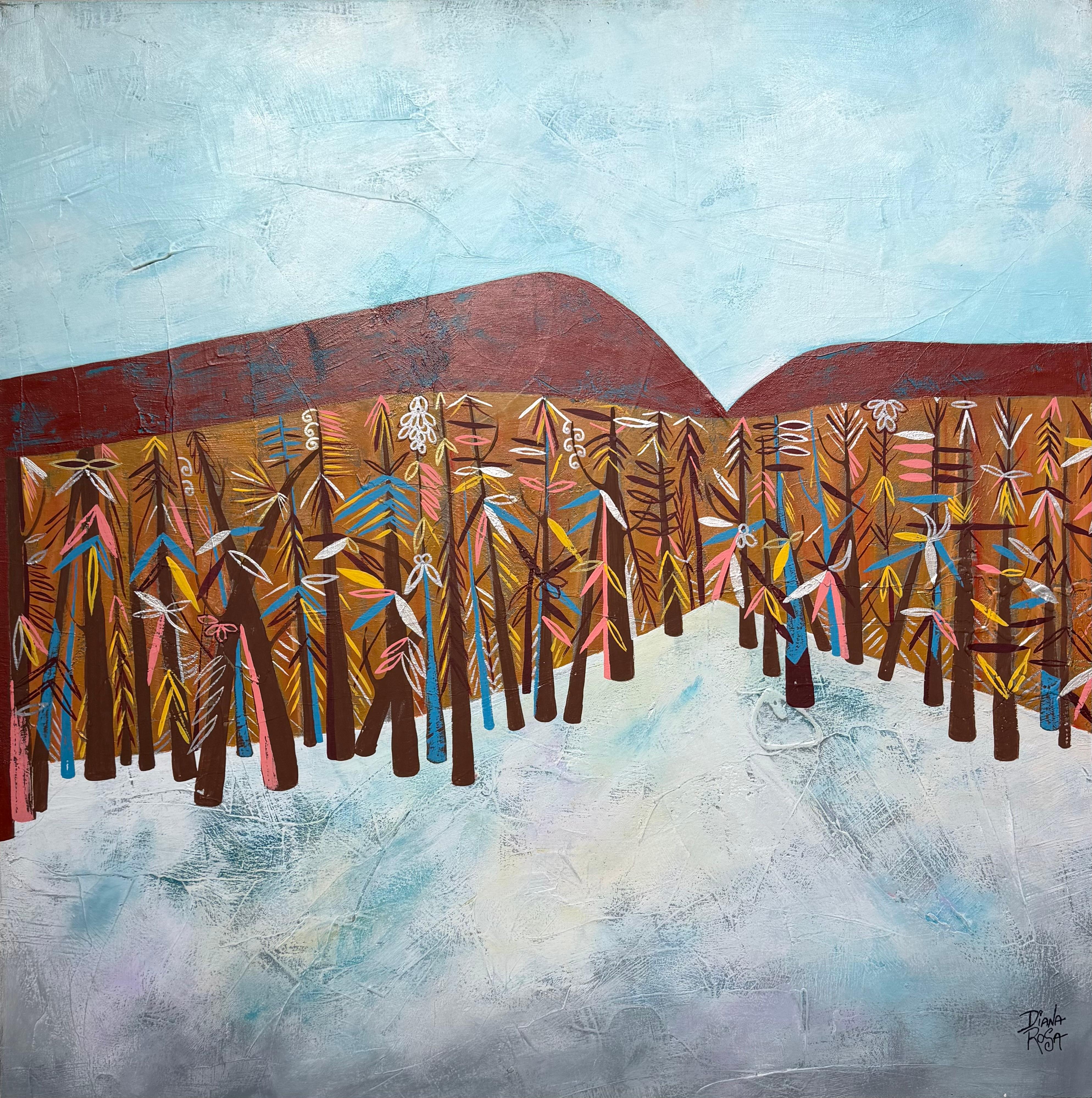 Diana Rosa Landscape Painting - Winter, Original Painting
