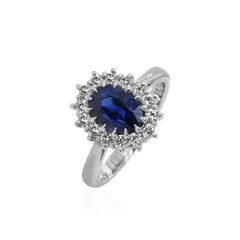 Princess Diana Royal Blue Sapphire Ring – 2.10ct Untreated Blue Sapphire