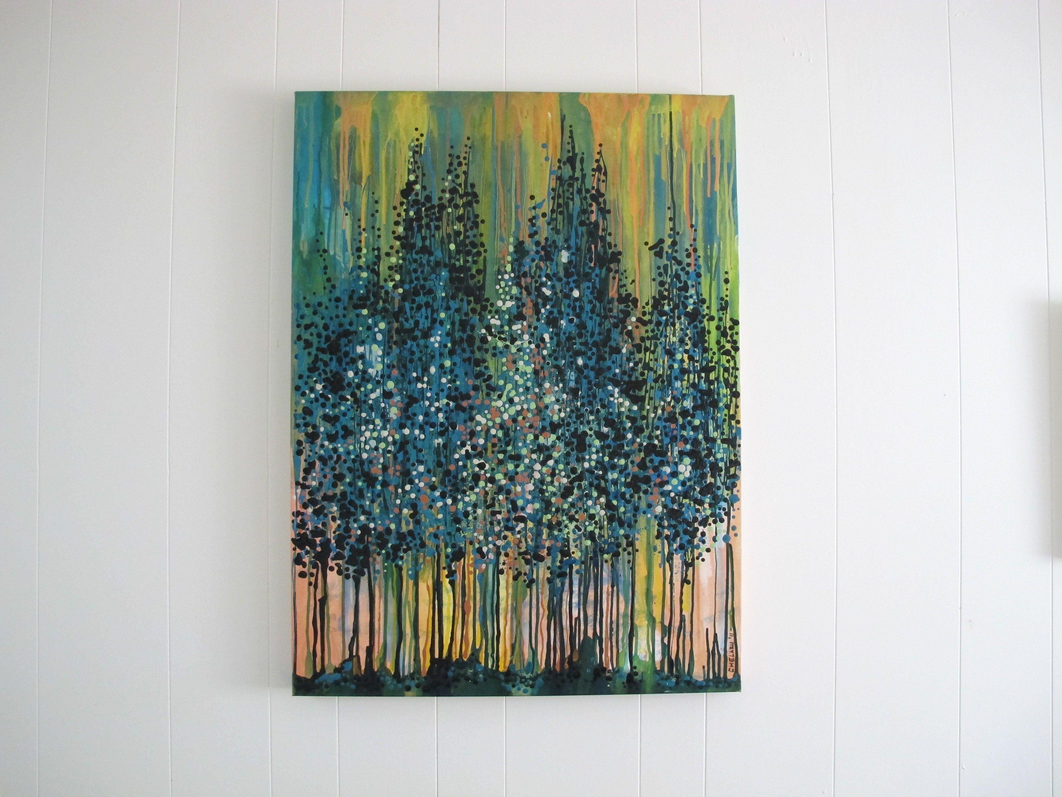Questa composizione è un nuovo riferimento alla mia osservazione dell'ambiente circostante. È lavorato a smalto su tela utilizzando una spatola e una siringa per l'effetto gocciolante.    Questo quadro è realizzato su una tela avvolta in una