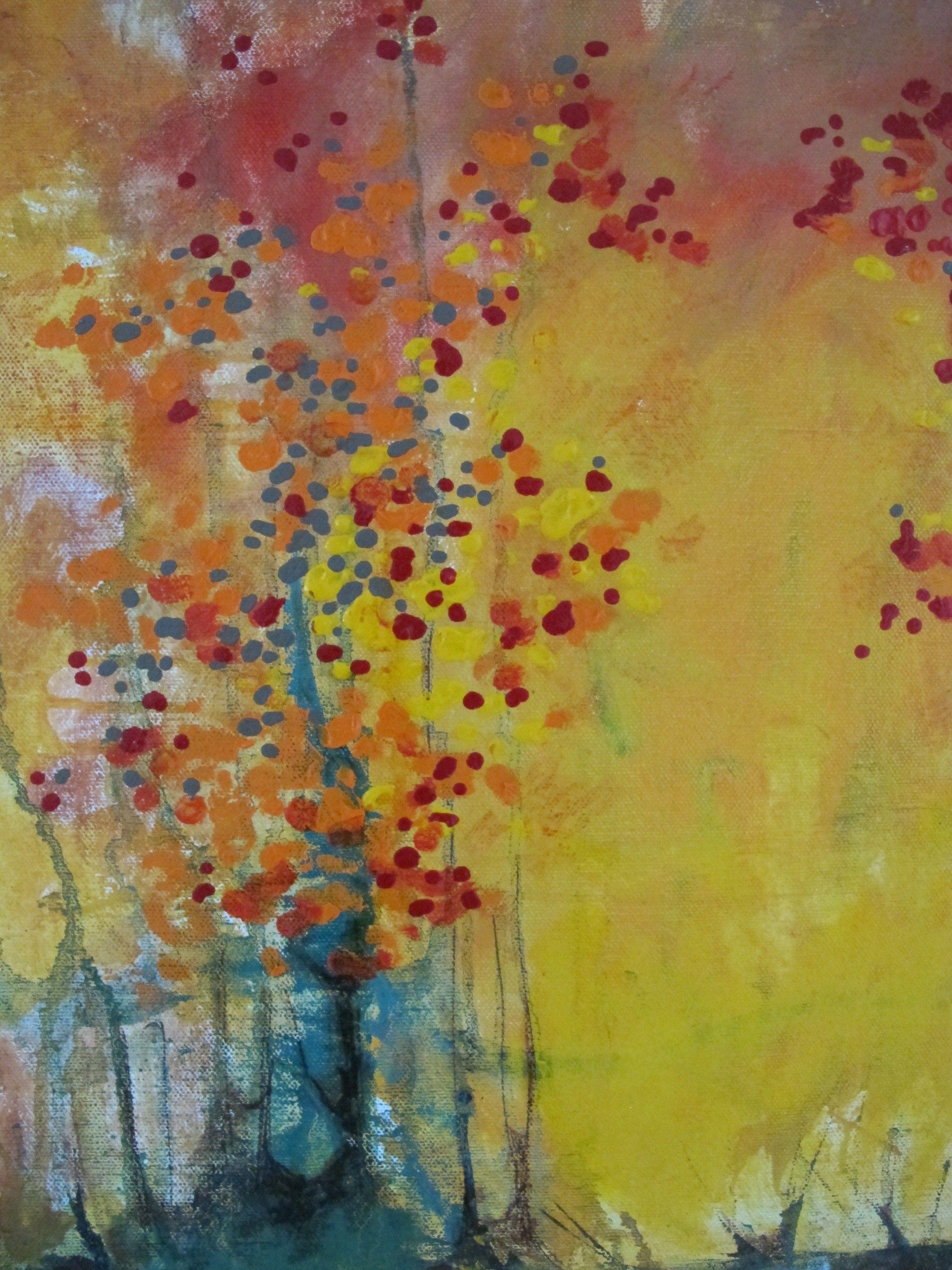 Between The Rays, Mixed Media auf Leinwand im Angebot 1