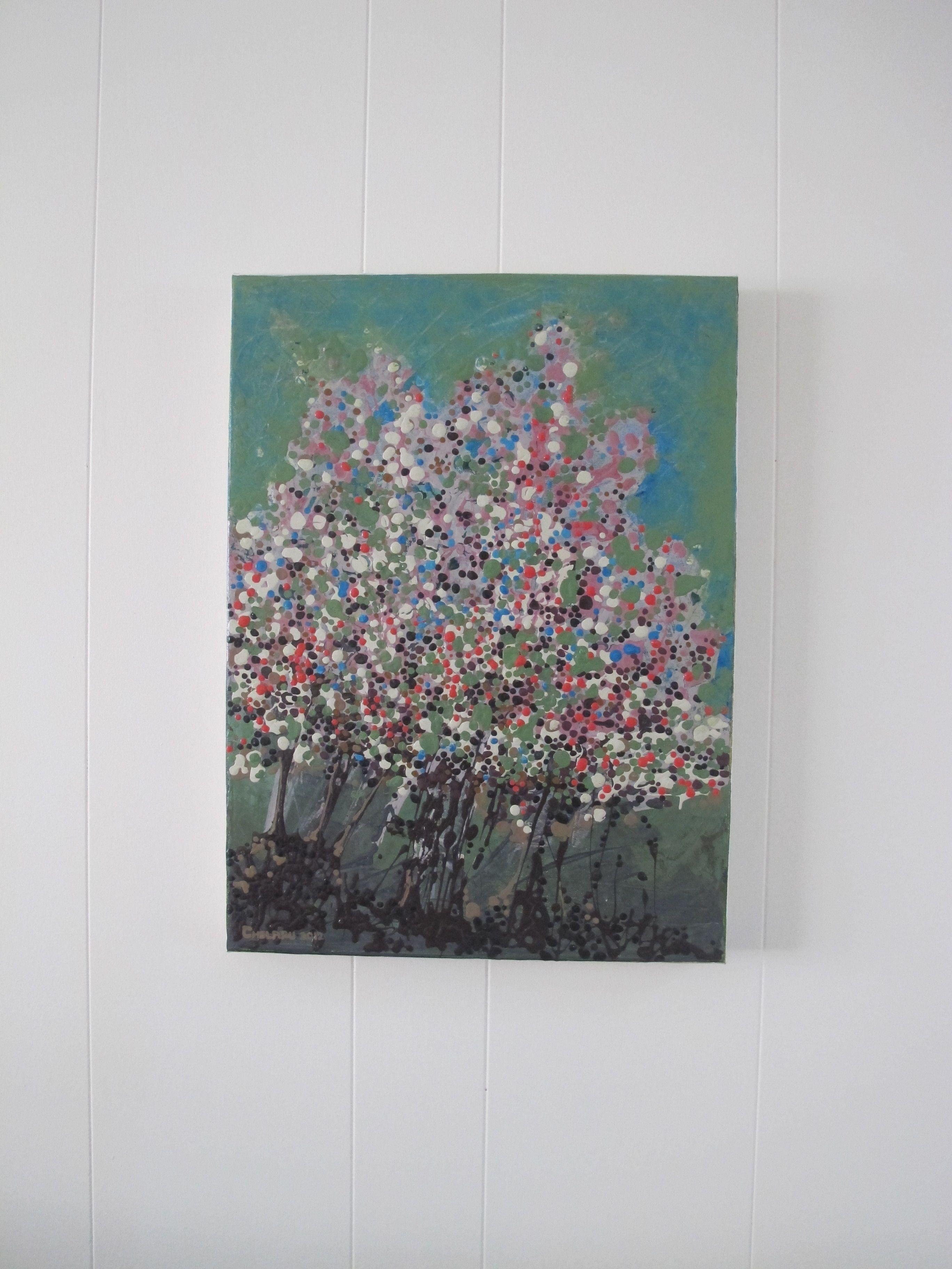 Blossom, Mixed Media on Canvas - Abstract Mixed Media Art by Diana Shade
