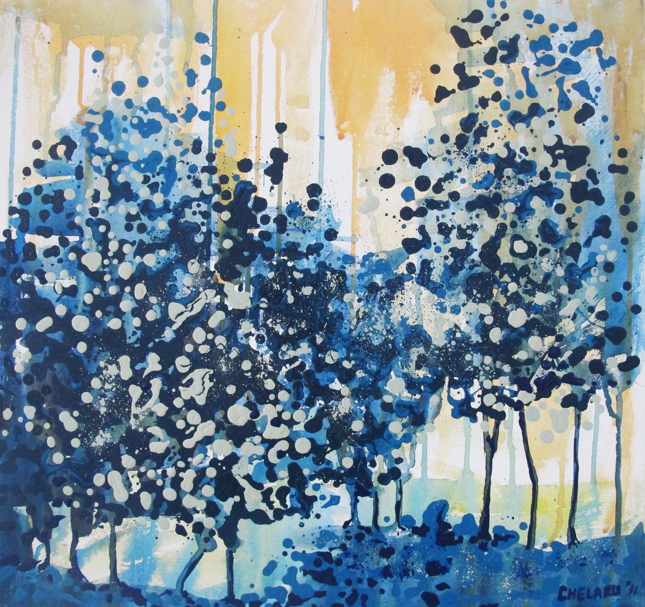 Mañana fría, Técnica mixta sobre lienzo - Mixed Media Art de Diana Shade