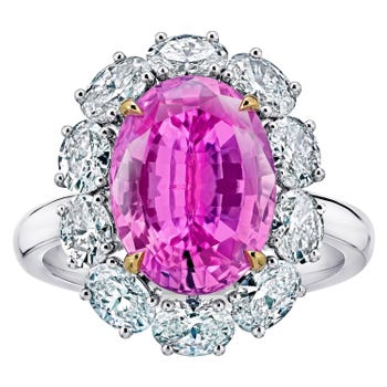 5-Carat Pink Oval Sapphire Ring