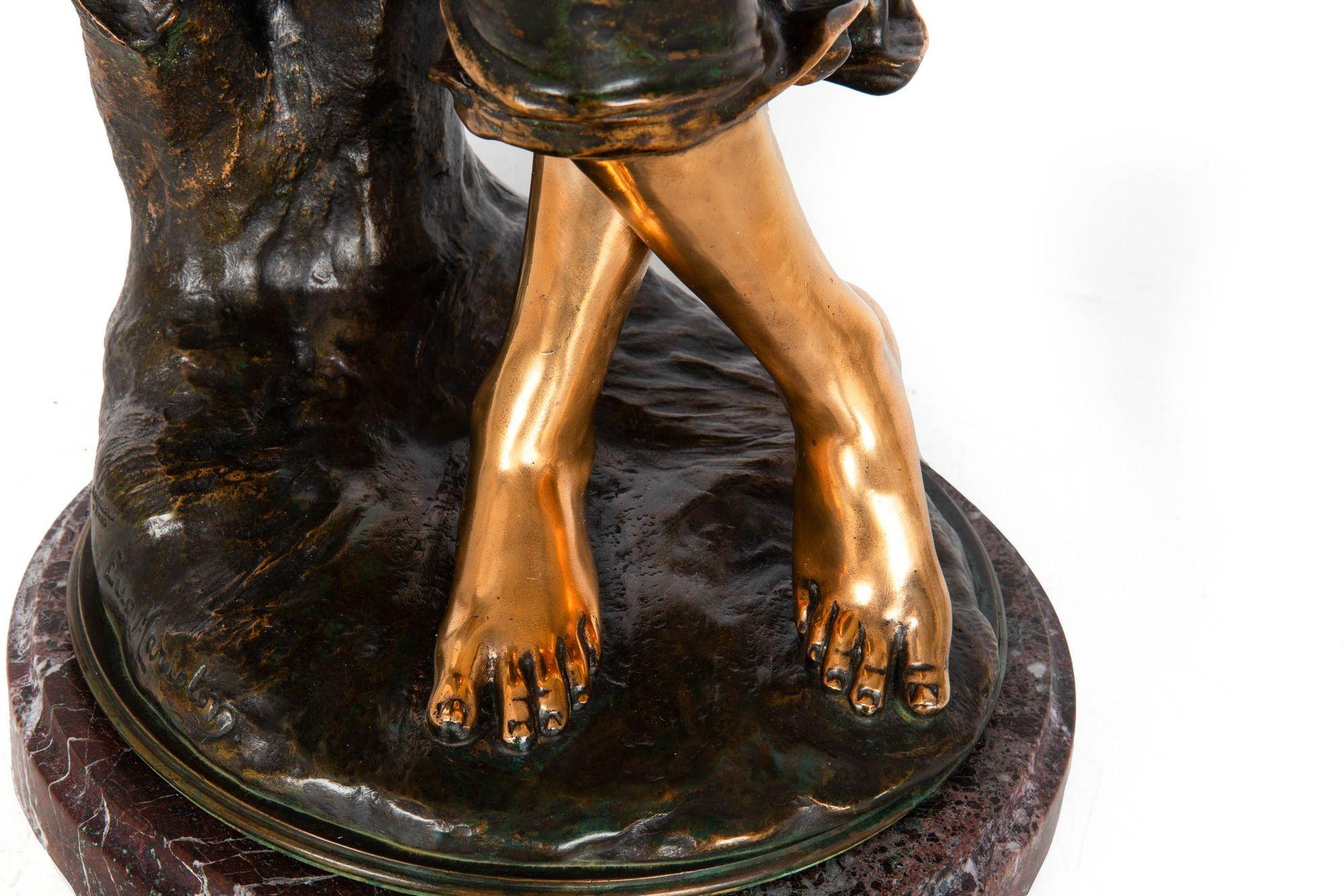 Diane, la chasseresse par Eugene Marioton, Sculpture en bronze antique français en vente 6