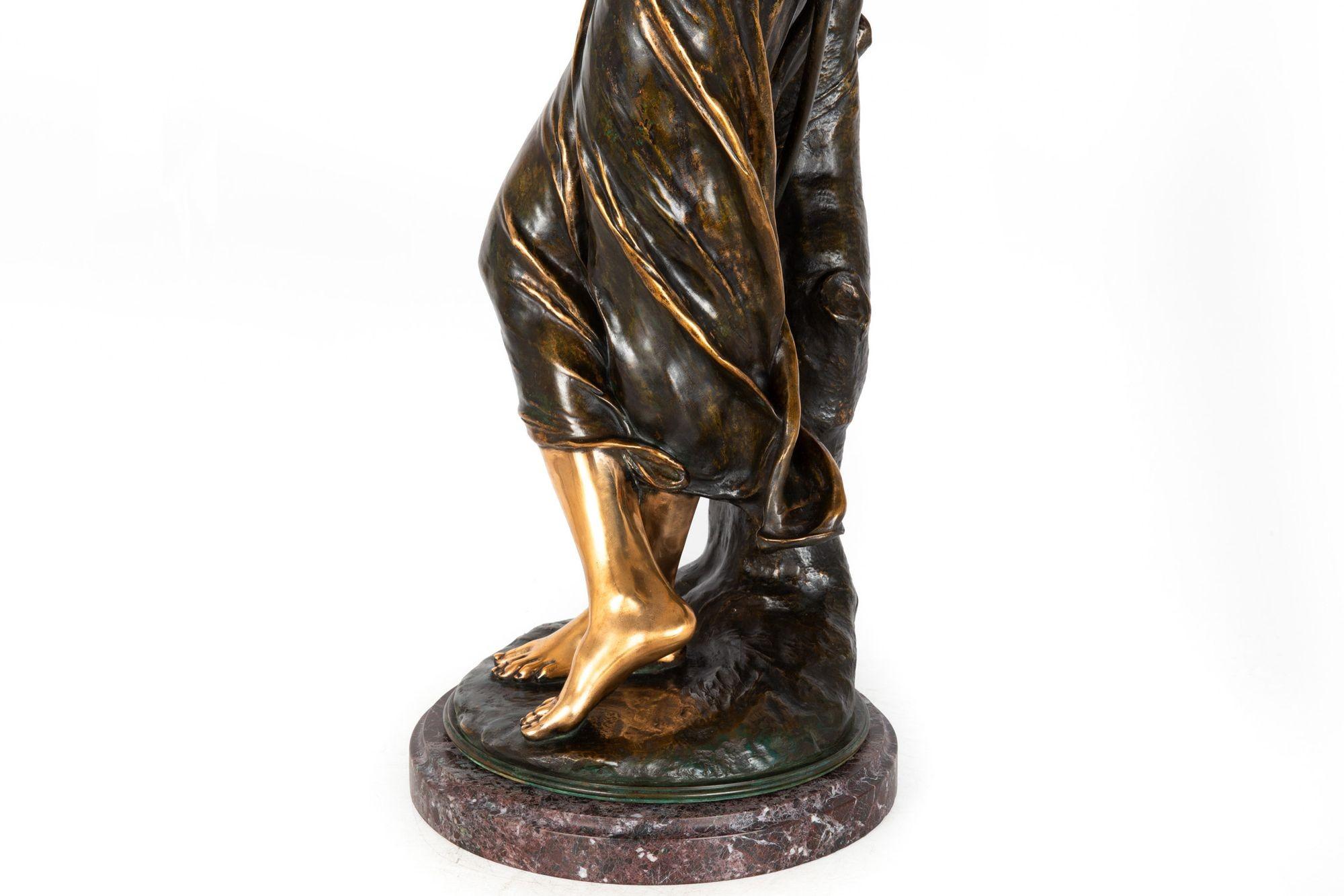 Diane, la chasseresse par Eugene Marioton, Sculpture en bronze antique français en vente 11