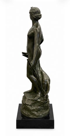 Diana the Huntress French Bronze, by Paul Gasq .Barbedienne Foundry c 1900