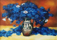 French Contemporary Art by Diana Torje - Blue Flowers