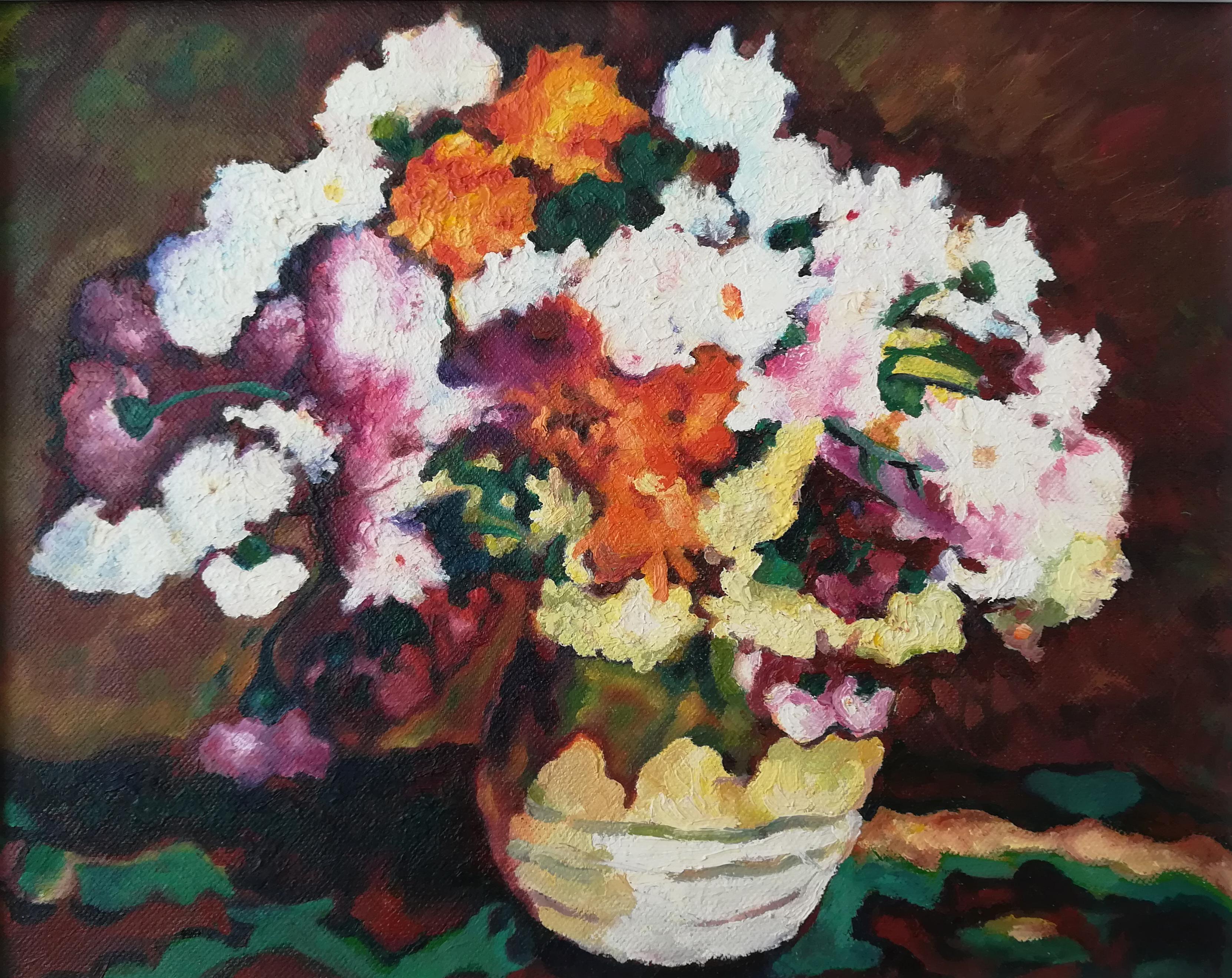 French Contemporary Art by Diana Torje - Colored Flowers