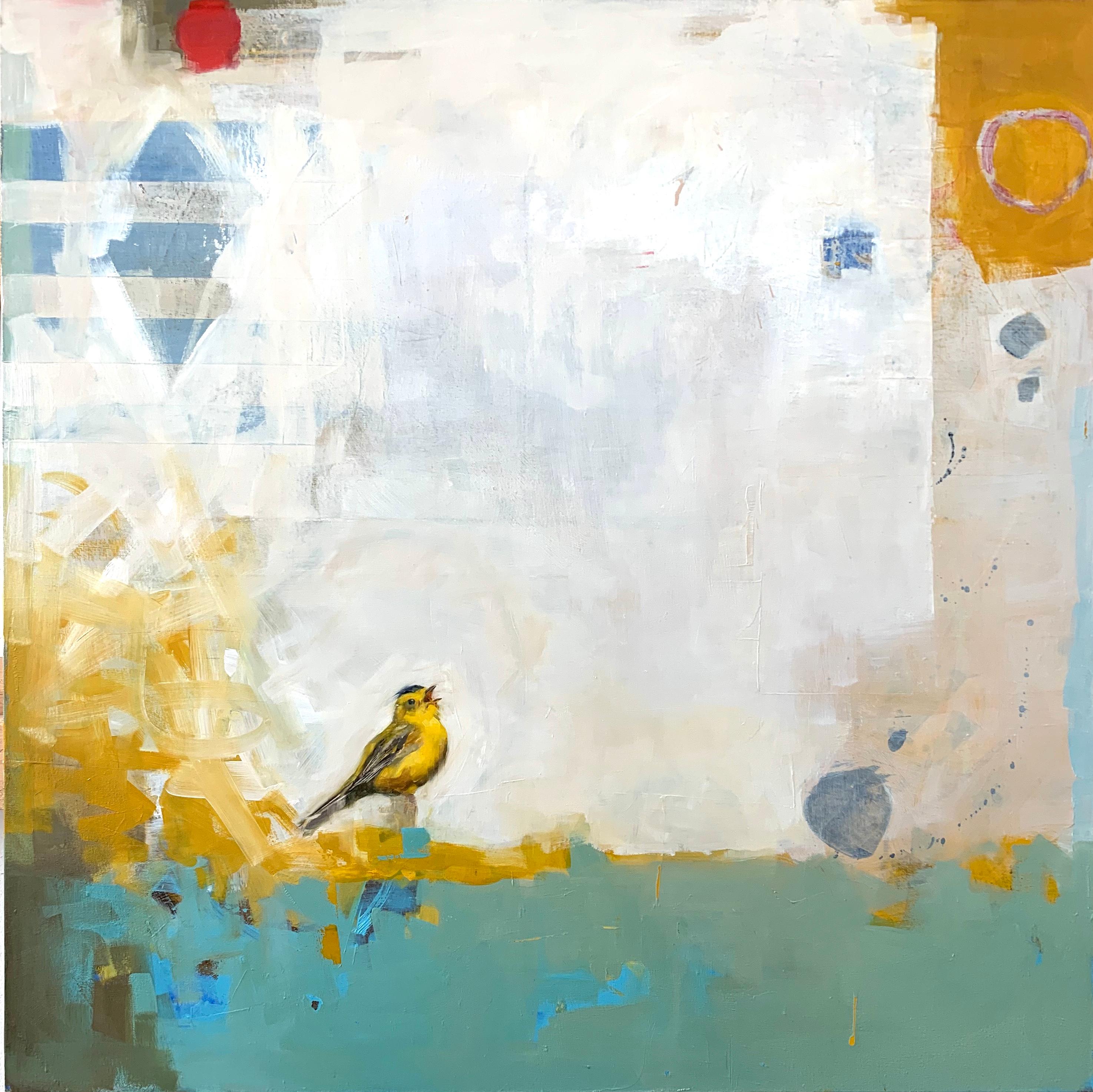 Song for Summer (Wilson’s Warbler) - oil on canvas