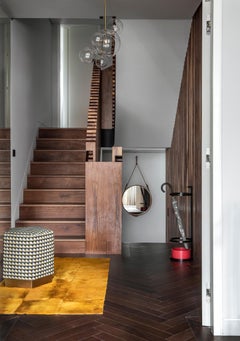 Diana Umbrella Stand Circular in Steel Powder-Coated and Black Tray