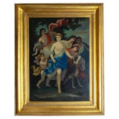 Diana, Urania & Calliope, 19th Century Neoclassical Oil Painting