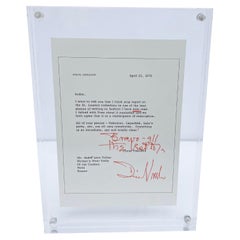 Diana Vreeland's Framed Letter to Andre Leon Talley