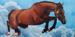 "Point Break" (2023), óleo surrealista de Michael Vacchiano