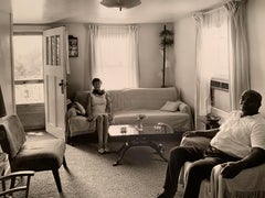 1970s "Together Yet Separate" Black and White Photo In the Style of Diane Arbus 