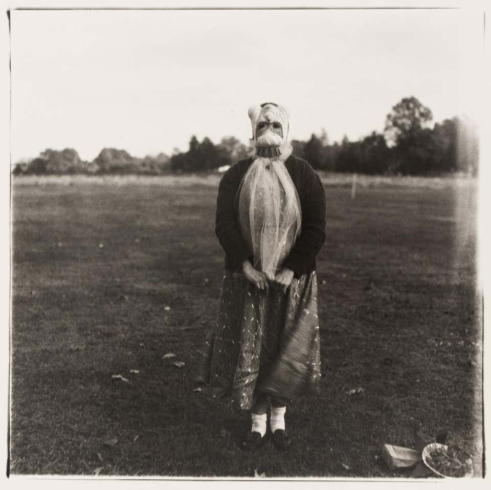 Untitled (17), black and white photographic portrait by Diane Arbus