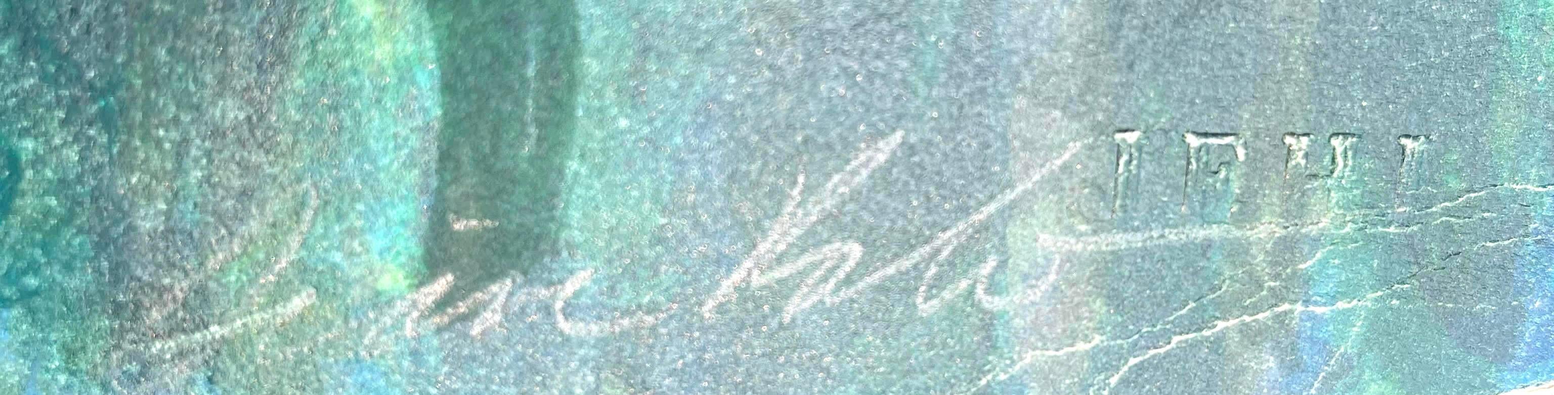Estanque de los Lirios en Giverny, magnífica litografía firmada y coloreada a mano única var. - Print de Diane Burko