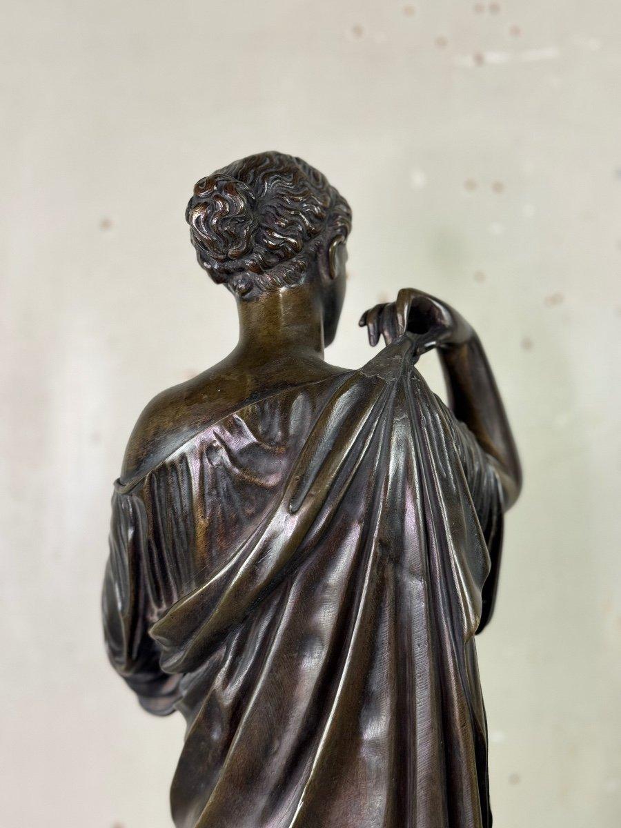 Greco Roman Diane De Gabies, Bronze After The Antique, Brown Patina 19th Century