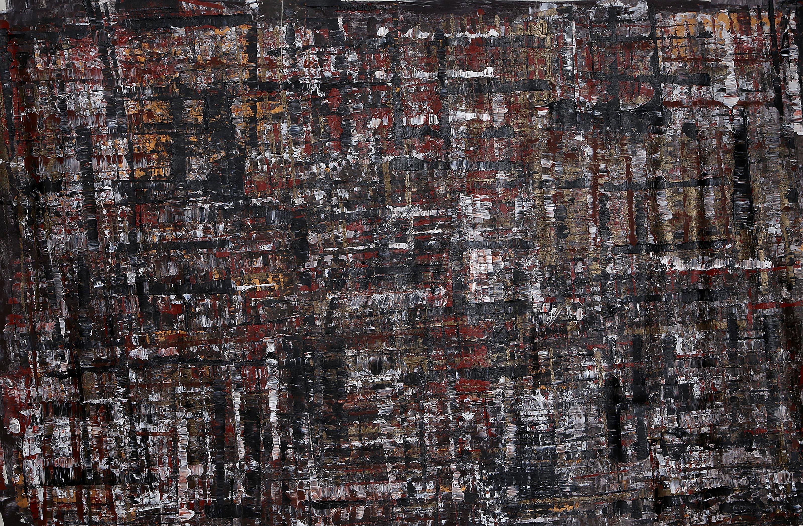Abstract Composition, Abstract Expressionist Oil Painting by Diane Detalle
