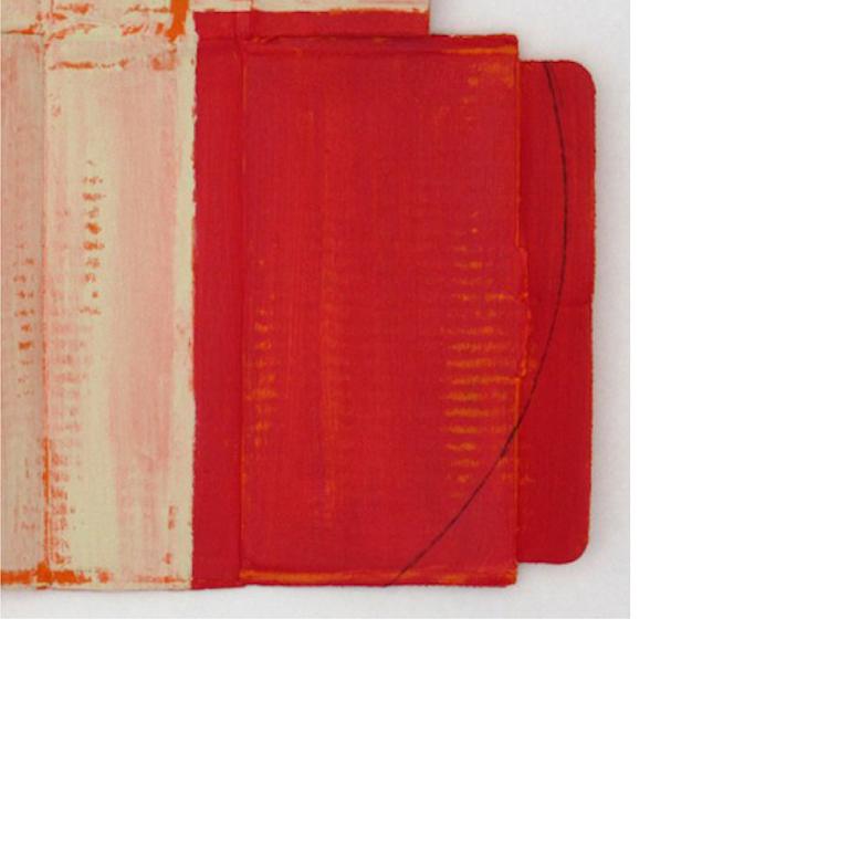 Diane Englander, Rosso e rosso su arancione 1, 2017, tecnica mista in vendita 1