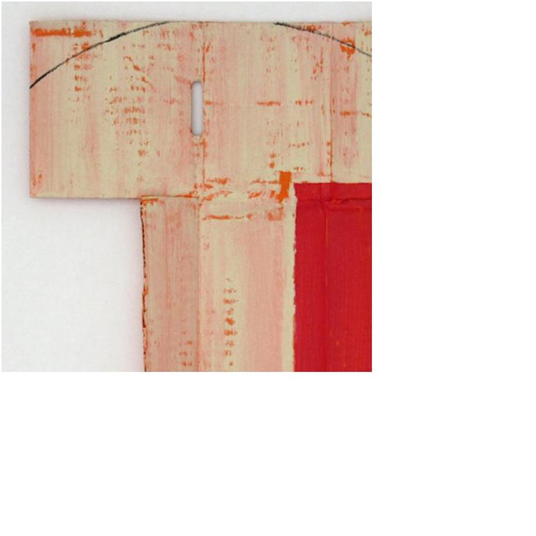 Diane Englander, Rosso e rosso su arancione 1, 2017, tecnica mista in vendita 2