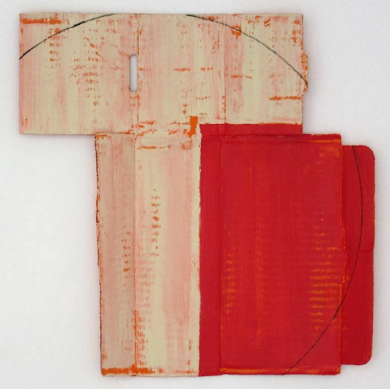 Diane Englander, Red and Buff on Orange 1, 2017, Techniques mixtes