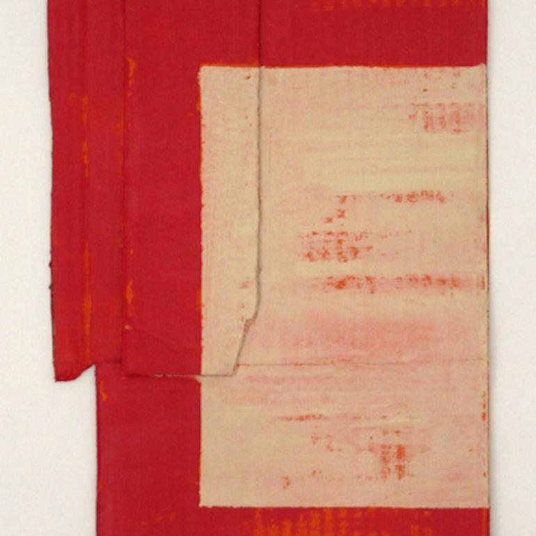 Diane Englander, Red and Buff on Orange 3, 2017, Mixed Media For Sale 2