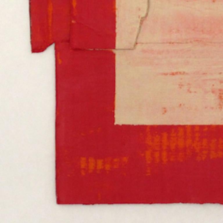 Diane Englander, Red and Buff on Orange 3, 2017, Mixed Media For Sale 3
