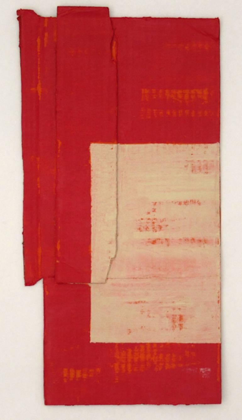 Diane Englander, Red and Buff on Orange 3, 2017, Techniques mixtes