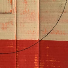 Diane Englander, Rosso e rosso su arancione 4, 2017, tecnica mista