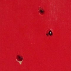 Diane Englander, Rojo y madera II, 2015, Técnica mixta, Madera