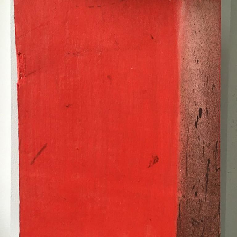 Diane Englander, Red and Wood III, Wood, Mixed Media For Sale 2