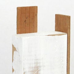 Diane Englander, White and Wood XIV, 2015, Holz, Mischtechnik